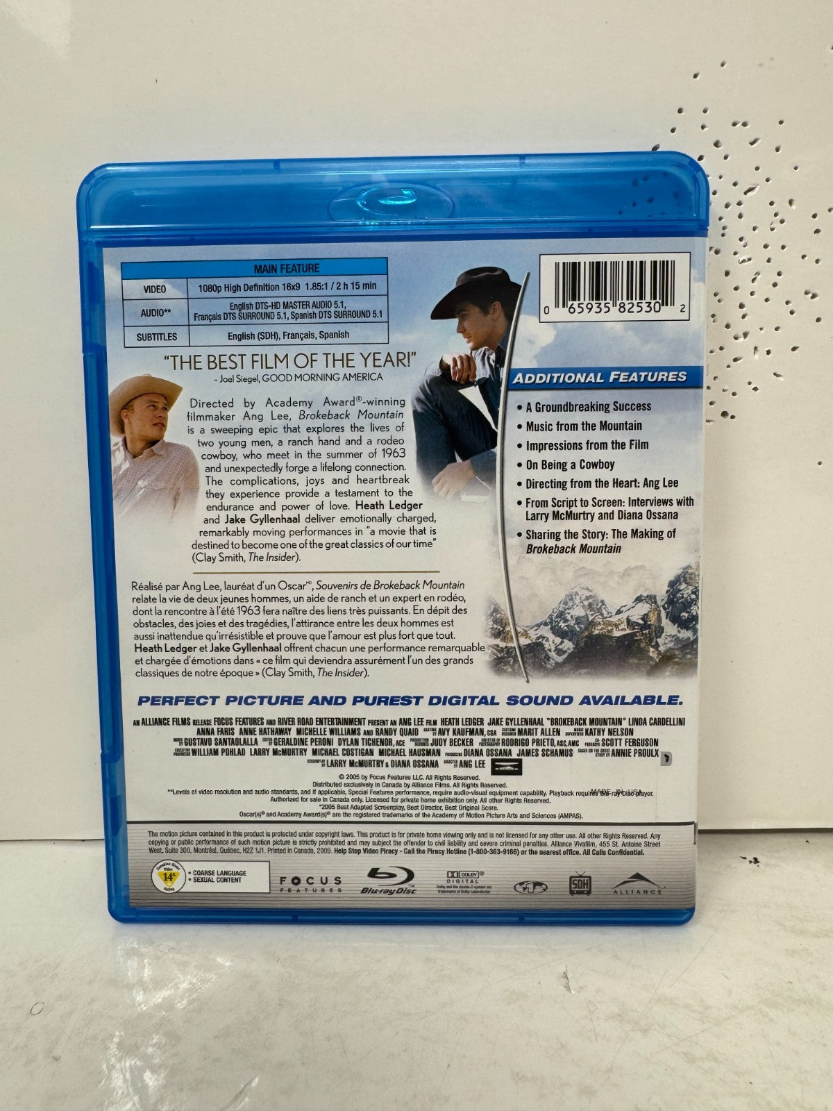 Brokeback Mountain (Blu-ray) Heath Ledger Romance Good Condition!!!