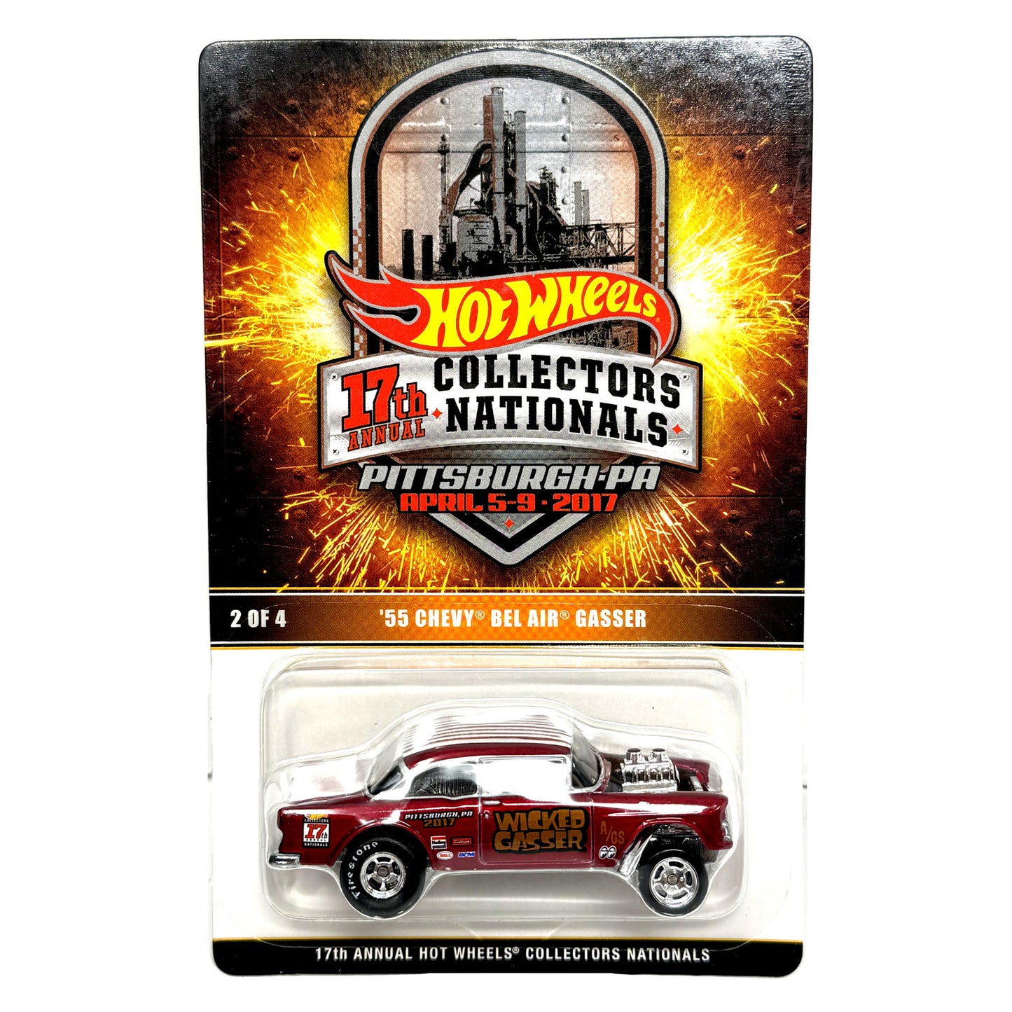 Hot Wheels 2017 Collectors Nationals 1955 Chevy Bel Air Gasser 1:64 Diecast