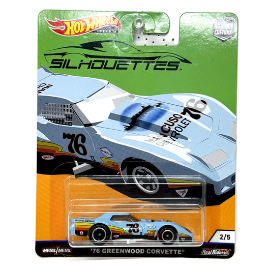 Hot Wheels Premium Silhouettes 1976 Greenwood Corvette 1:64 Diecast
