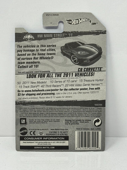 Hot Wheels Main Street Chevy C6 Corvette Police Blue 1:64 Diecast Factory Sealed
