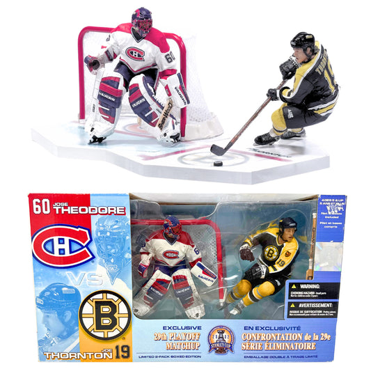 Mcfarlane NHL Jose Theodore Montreal vs Joe Thornton Boston 2-Pack Figure