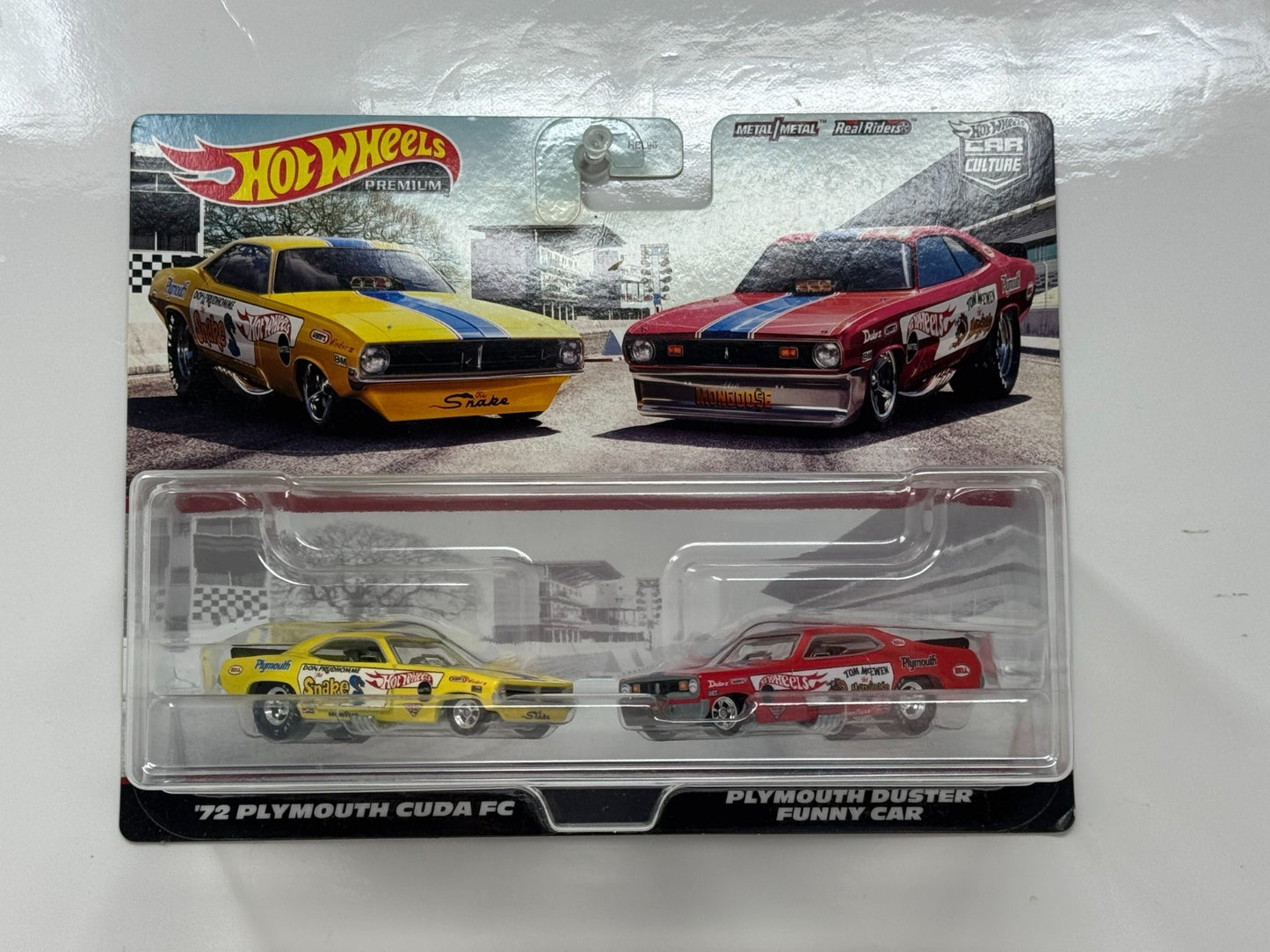 Hot Wheels Premium Snake & Mongoose Cuda & Duster Funny Car Set 1:64 Diecast