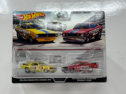 Hot Wheels Premium Snake & Mongoose Cuda & Duster Funny Car Set 1:64 Diecast