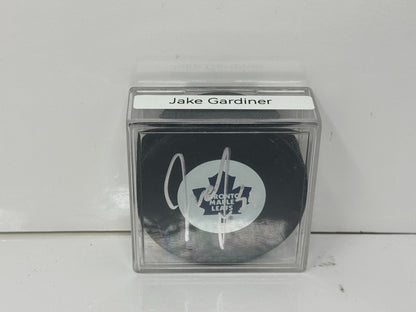 Jake Gardiner Toronto Maple Leafs Signed NHL Autograph Puck Silver Auto