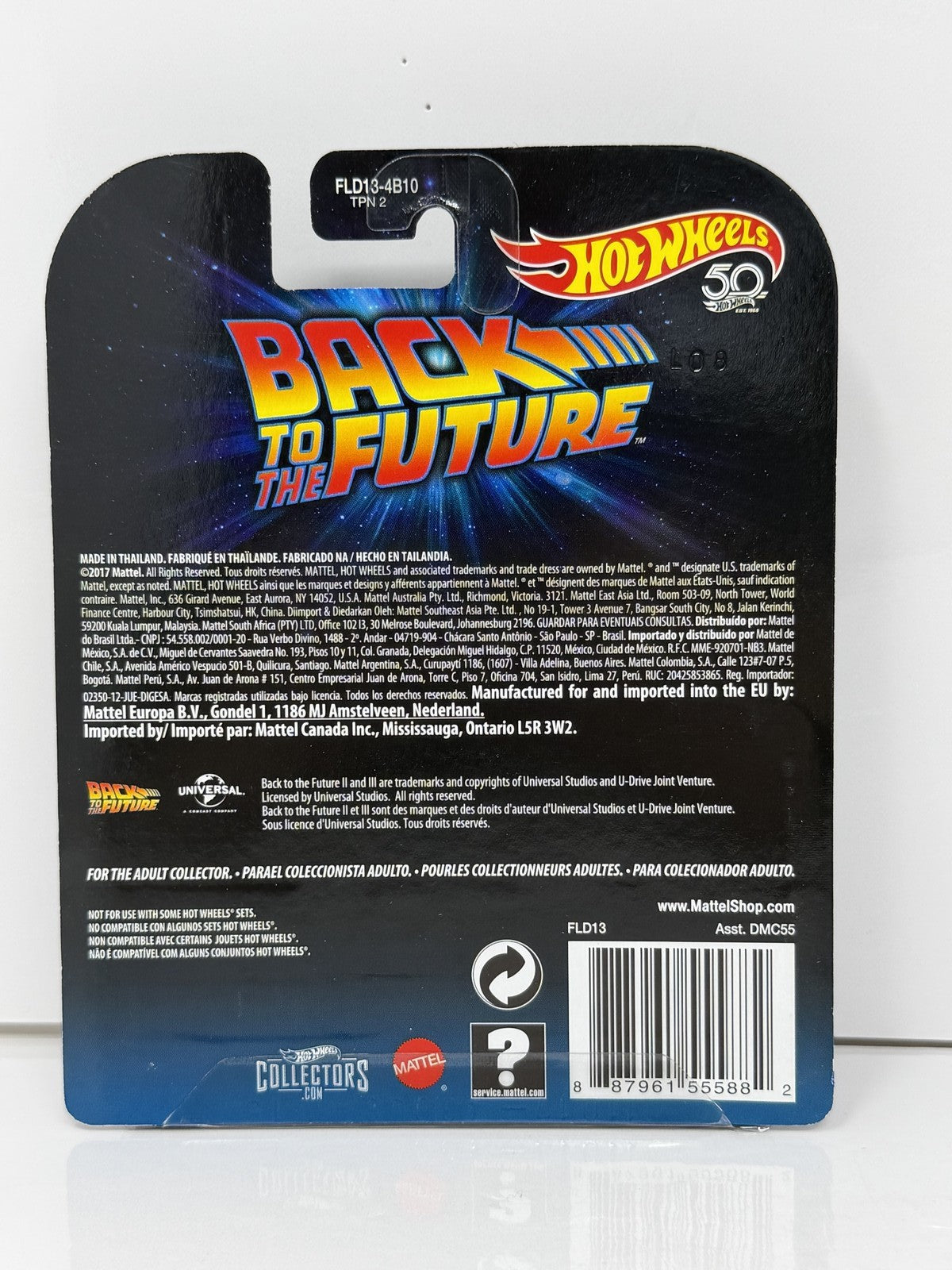 Hot Wheels Retro Entertainment Back to the Future Time Machine 2 1:64 Diecast