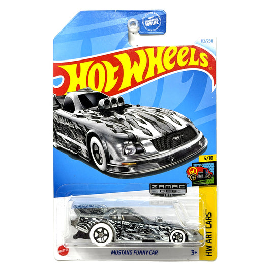 Hot Wheels ZAMAC HW Art Cars Mustang Funny Car 1:64 Diecast V2