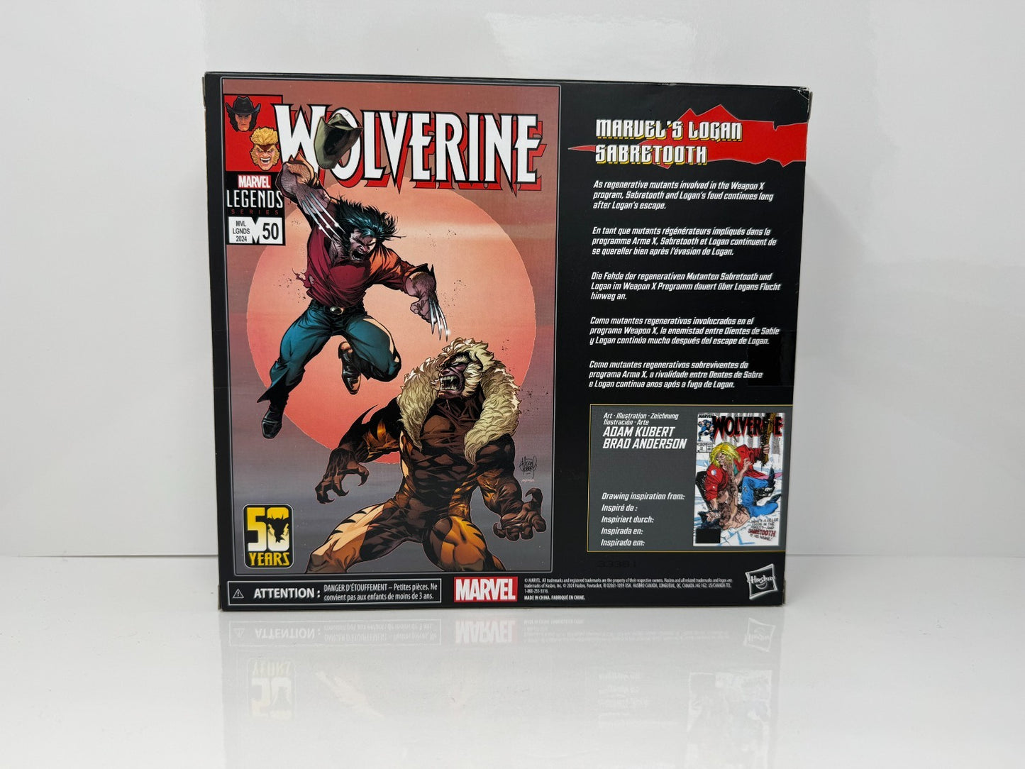 Marvel Legends Wolverine 50th Anniversary Logan vs Sabretooth 2-Pack Figure