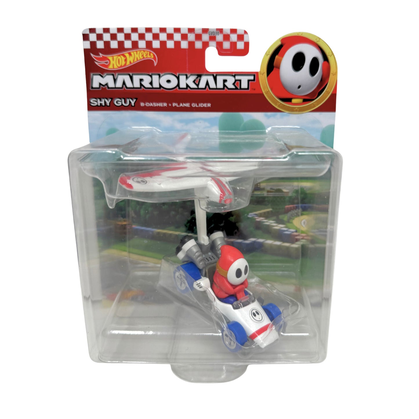 Hot Wheels Mario Kart Shy Guy B-Dasher + Plane Glider 1:64 Diecast