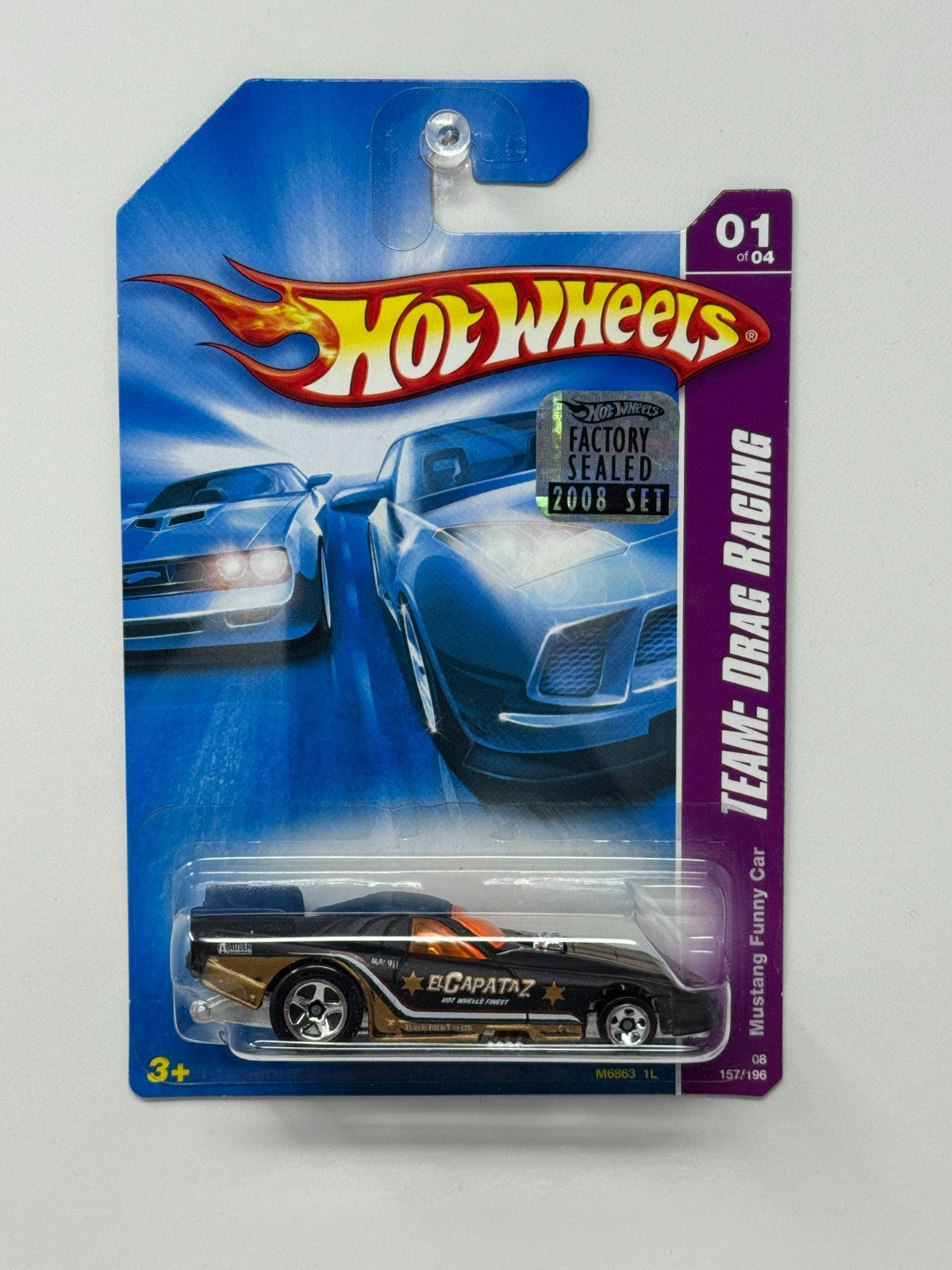 Hot Wheels Team Drag Racing Mustang Funny Car 1:64 Diecast Factory Sealed Black