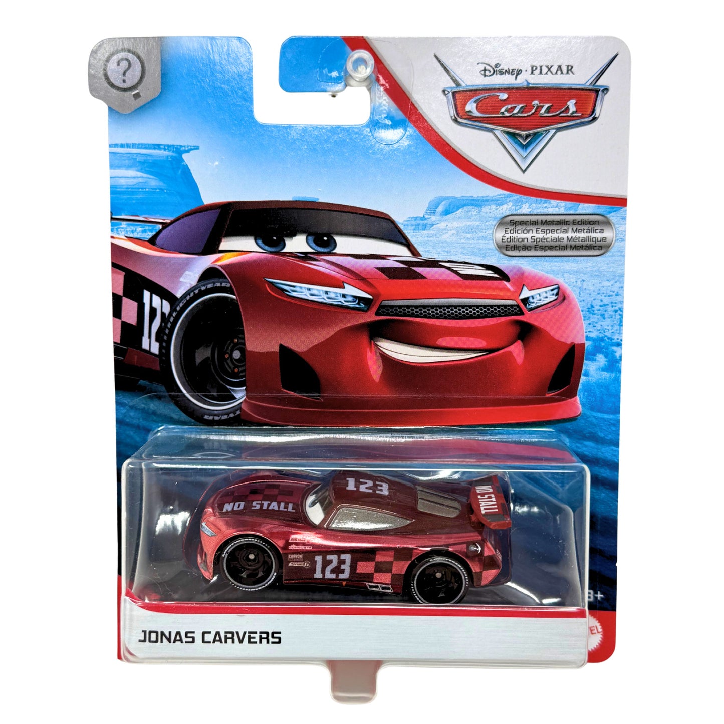Disney Pixar Cars Jonas Carvers #123 No Stall Metallic Edition 1:55 Diecast