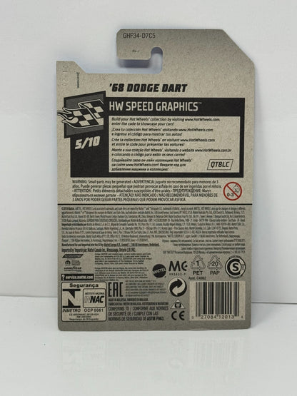 Hot Wheels Speed Graphics 1968 Dodge Dart 1:64 Diecast Blue