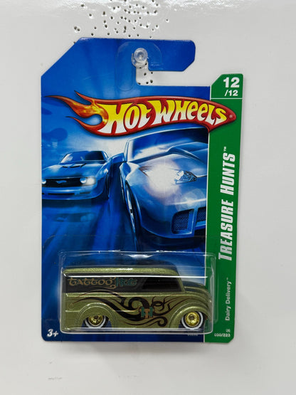 Hot Wheels Treasure Hunt Dairy Delivery Tattoo Hut 1:64 Diecast Real Riders