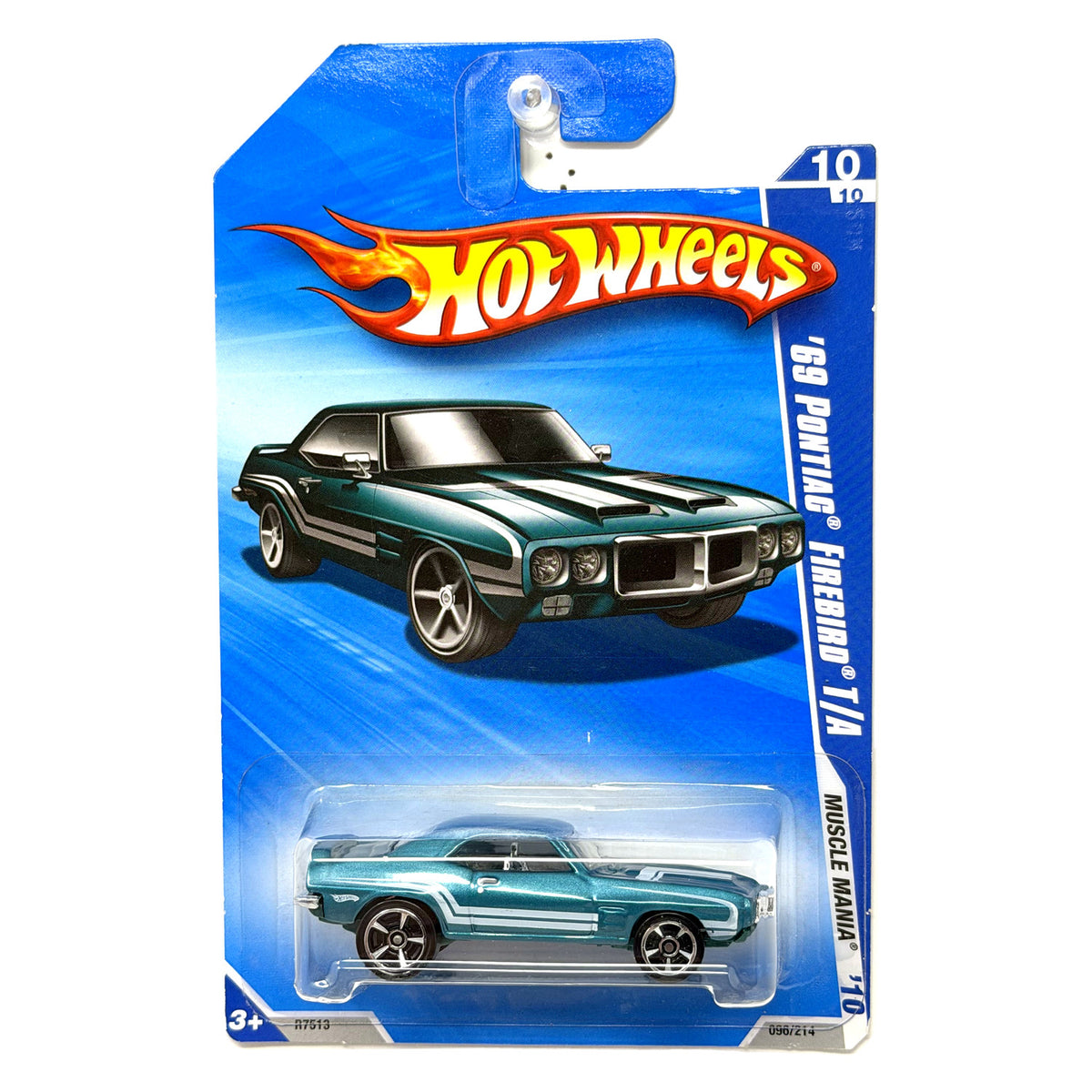 Hot Wheels Muscle Mania 1969 Pontiac Firebird T/A 1:64 Diecast Teal V1