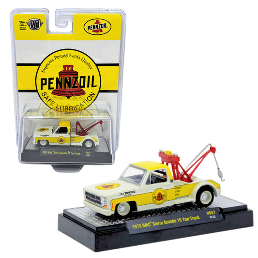 M2 Machines Pennzoil 1975 GMC Sierra Grande 15 Tow Truck 1:64 Diecast