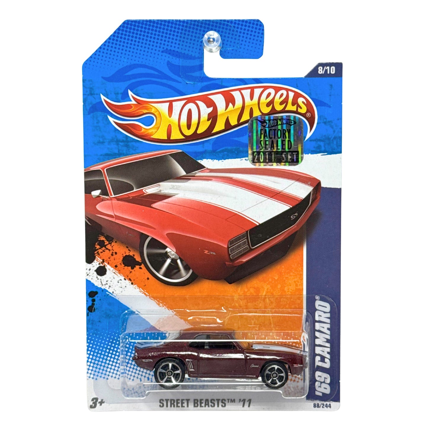 Hot Wheels Street Beasts 1969 Chevrolet Camaro 1:64 Diecast Factory Sealed