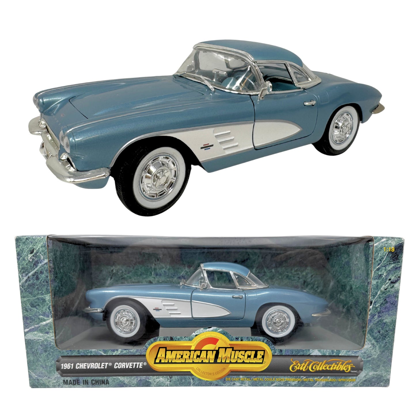 Ertl American Muscle 1961 Chevrolet Corvette 1:18 Diecast
