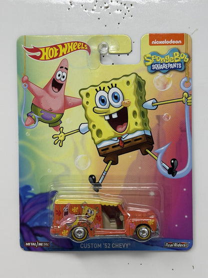 Hot Wheels SpongeBob SquarePants Custom '52 Chevy 1:64 Diecast Real Riders