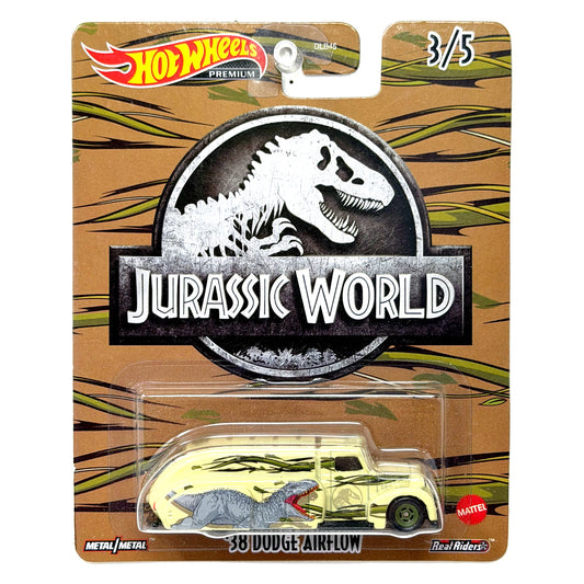 Hot Wheels Premium Jurassic World 1938 Dodge Airflow 1:64 Diecast Real Riders