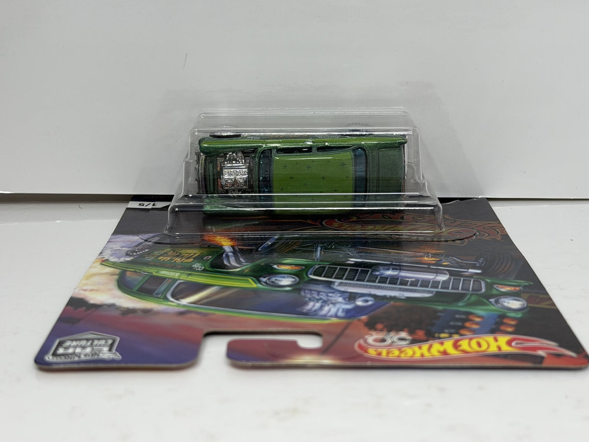 Hot Wheels Drag Strip Demons 1955 Chevy Bel Air Gasser 1:64 Diecast Real Riders