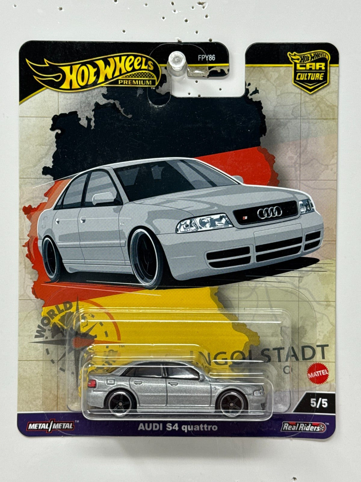 Hot Wheels Premium World Tour Audi S4 Quattro Ingolstadt 1:64 Diecast
