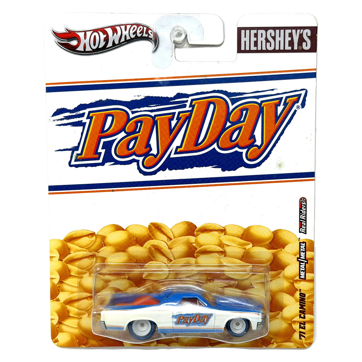 Hot Wheels Hershey's PayDay 1971 El Camino 1:64 Diecast Real Riders