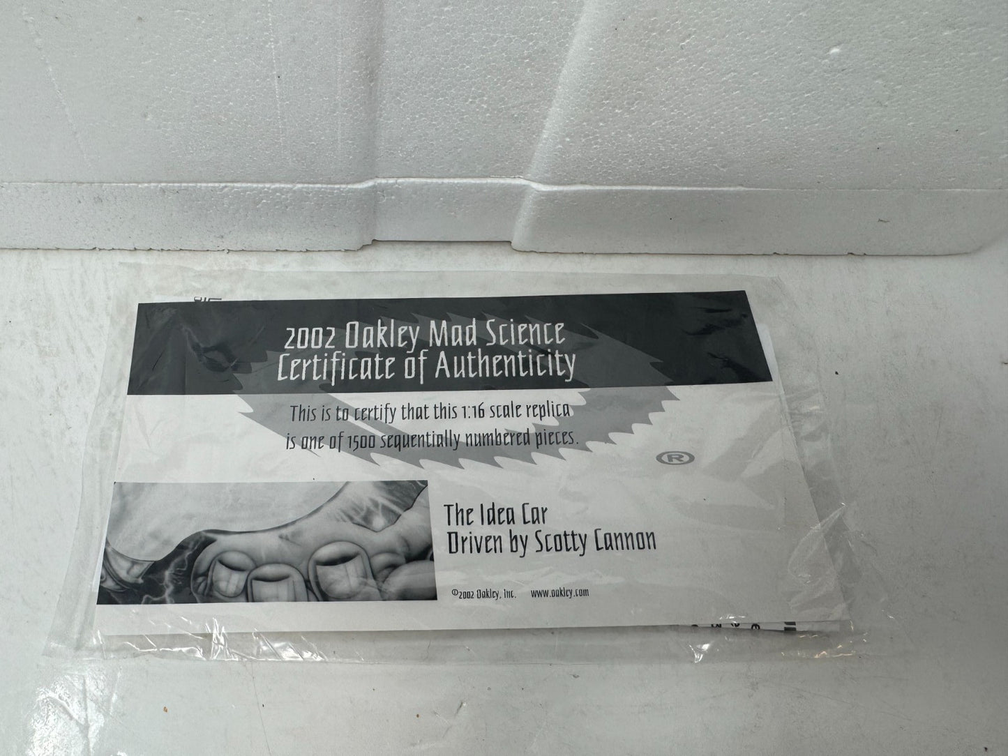 Milestone Scotty Cannon NHRA Oakley Mad Science Idea Car Funny Car 1:16 Scale