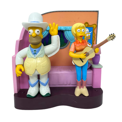 Simpsons World of Springfield Lurleen Lumpkin's Trailer Set Playmates Diorama