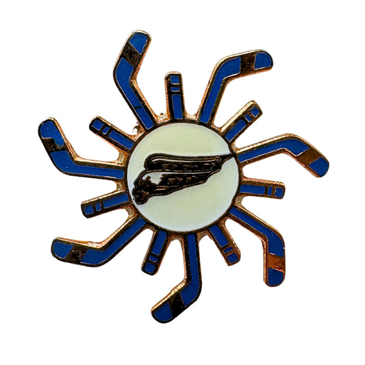 Washington Capitals Hockey Sticks Sunburst NHL Hockey Lapel Pin
