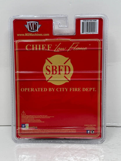 M2 Machines Chief "Low Flame" SBFD 1976 Chevrolet Scottsdale Custom 1:64 Diecast