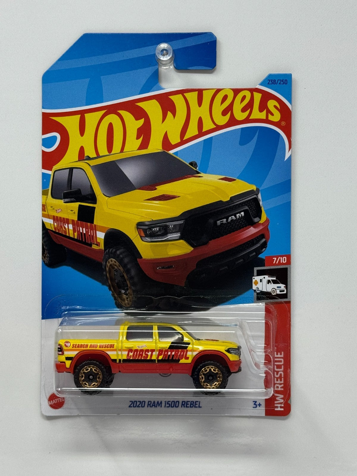 Hot Wheels Rescue 2020 Ram 1500 Rebel TREASURE HUNT 1:64 Diecast