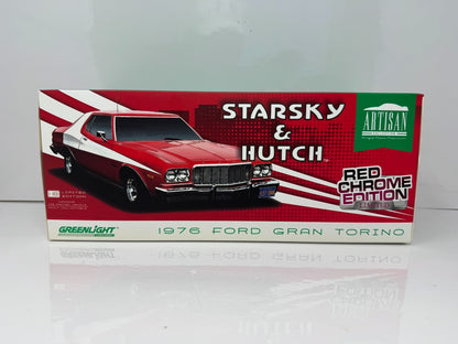 Greenlight Starsky & Hutch 1976 Ford Gran Torino Red Chrome Edition 1:18 Diecast