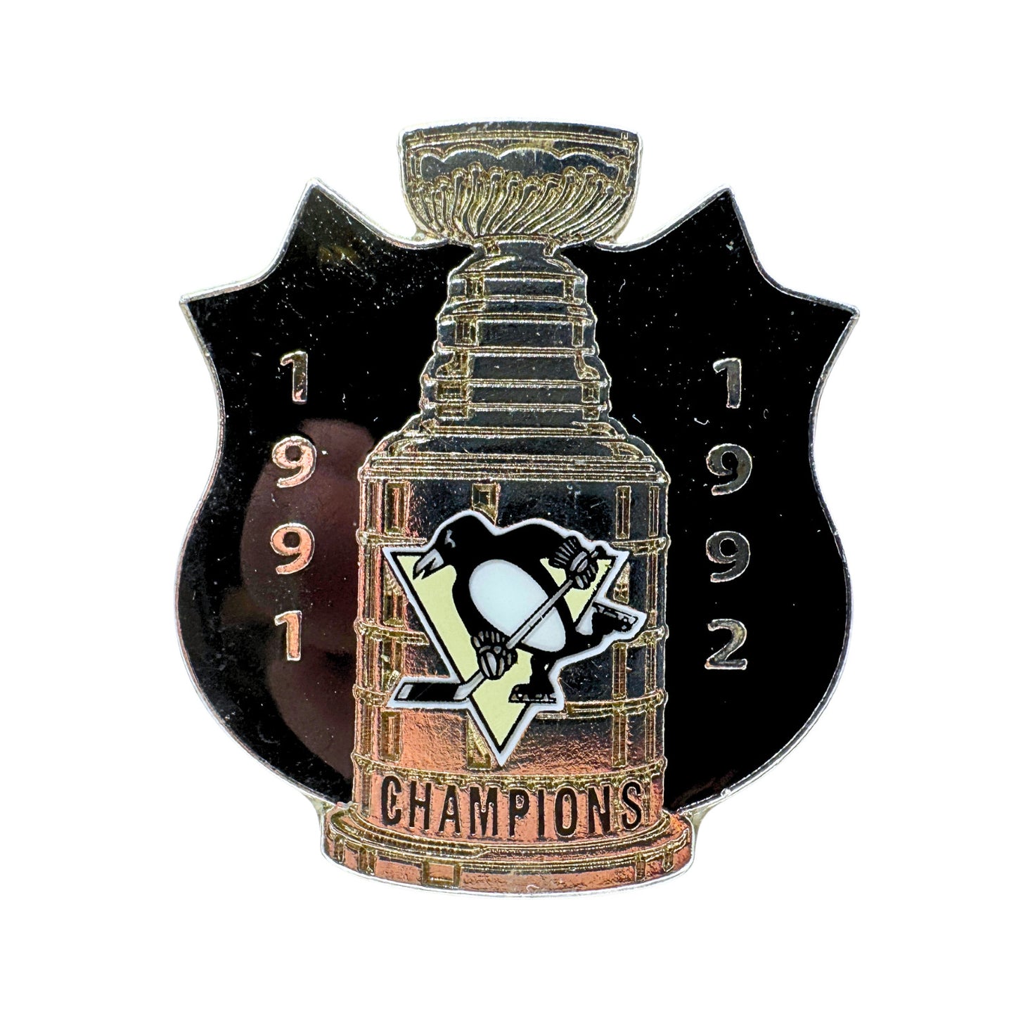 Pittsburgh Penguins 1991 1992 Stanley Cup Champions NHL Lapel Pin
