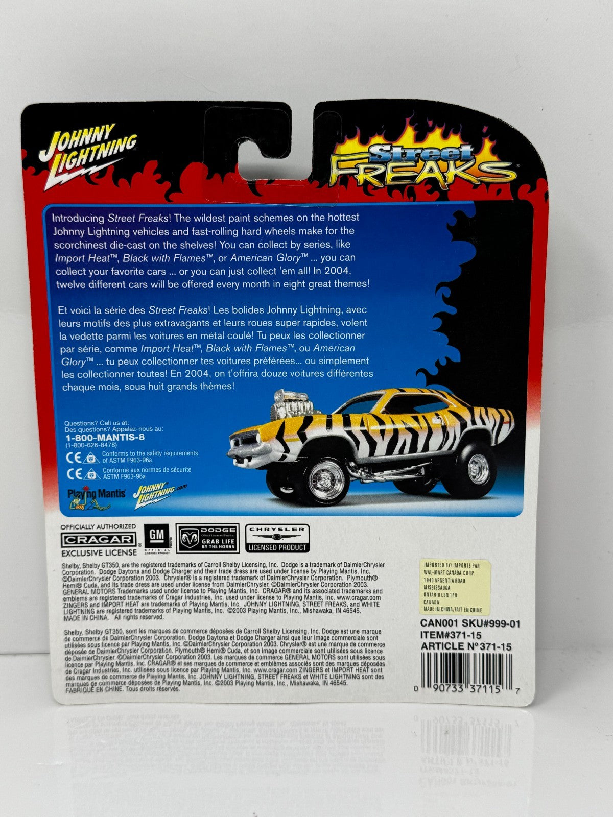 Johnny Lightning Street Freaks 1969 Dodge Charger Zingers! 1:64 Diecast