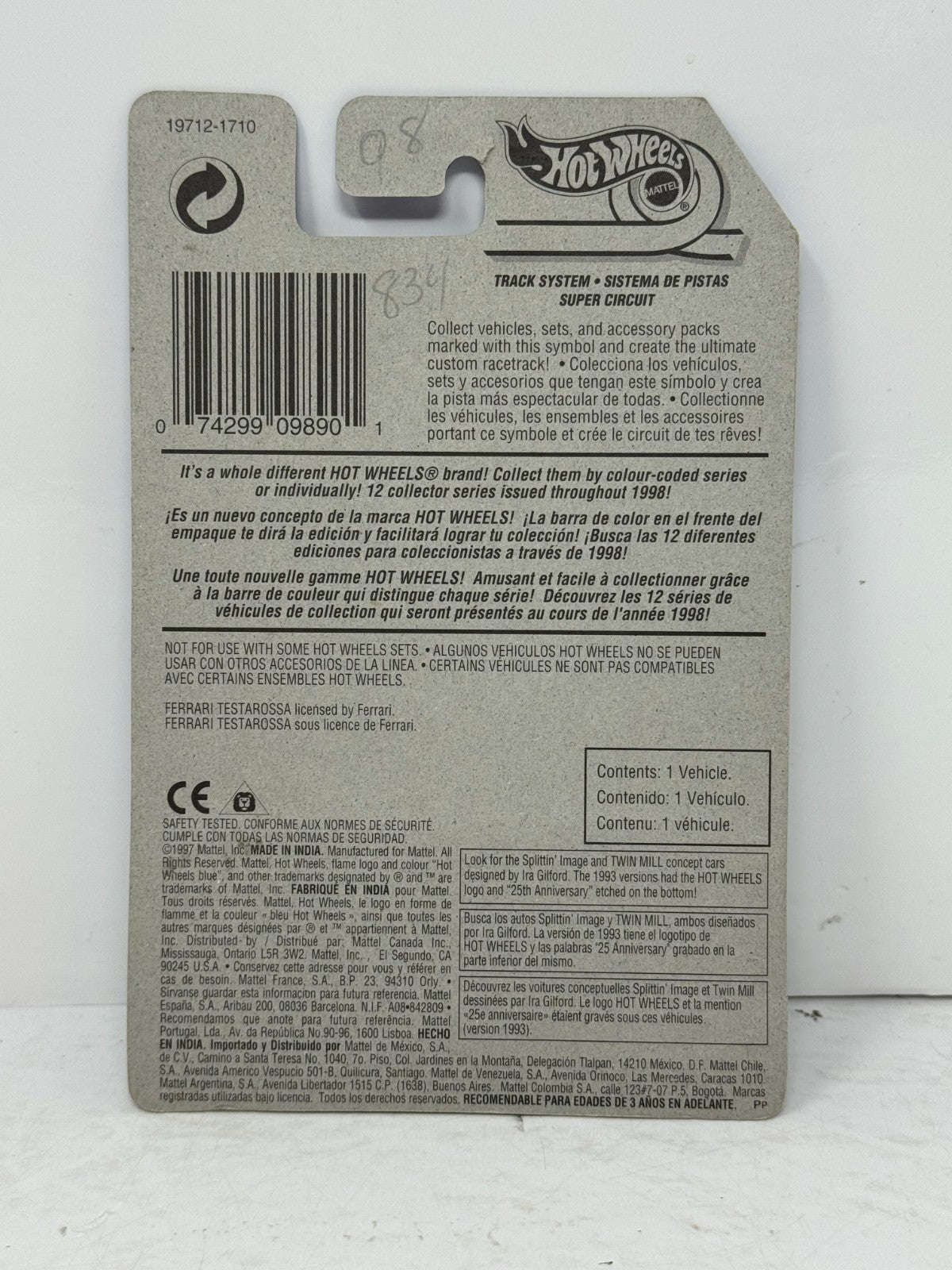 Hot Wheels Ferrari Testarossa 1:64 Diecast