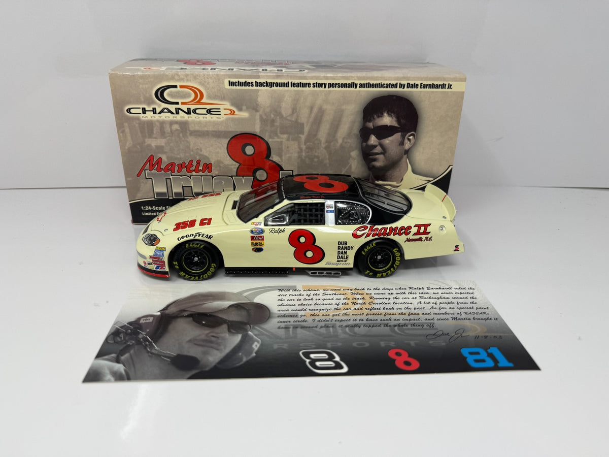 Action NASCAR Martin Truex Jr #8 Chance 2 2003 Monte Carlo 1:24 Diecast