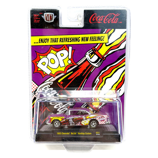 M2 Machines Coca-Cola Pop! 1955 Chevrolet Bel Air Hardtop Custom 1:64 Diecast