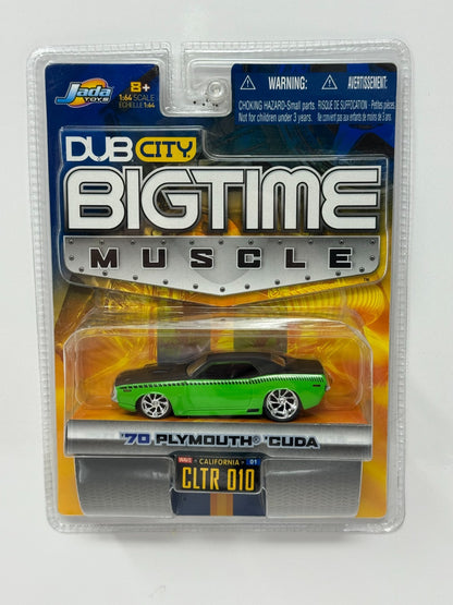 Jada Dub City Bigtime Muscle 1970 Plymouth Cuda 1:64 Diecast Green