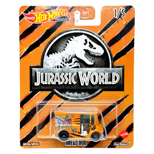 Hot Wheels Premium Jurassic World Bread Box 1:64 Diecast Real Riders
