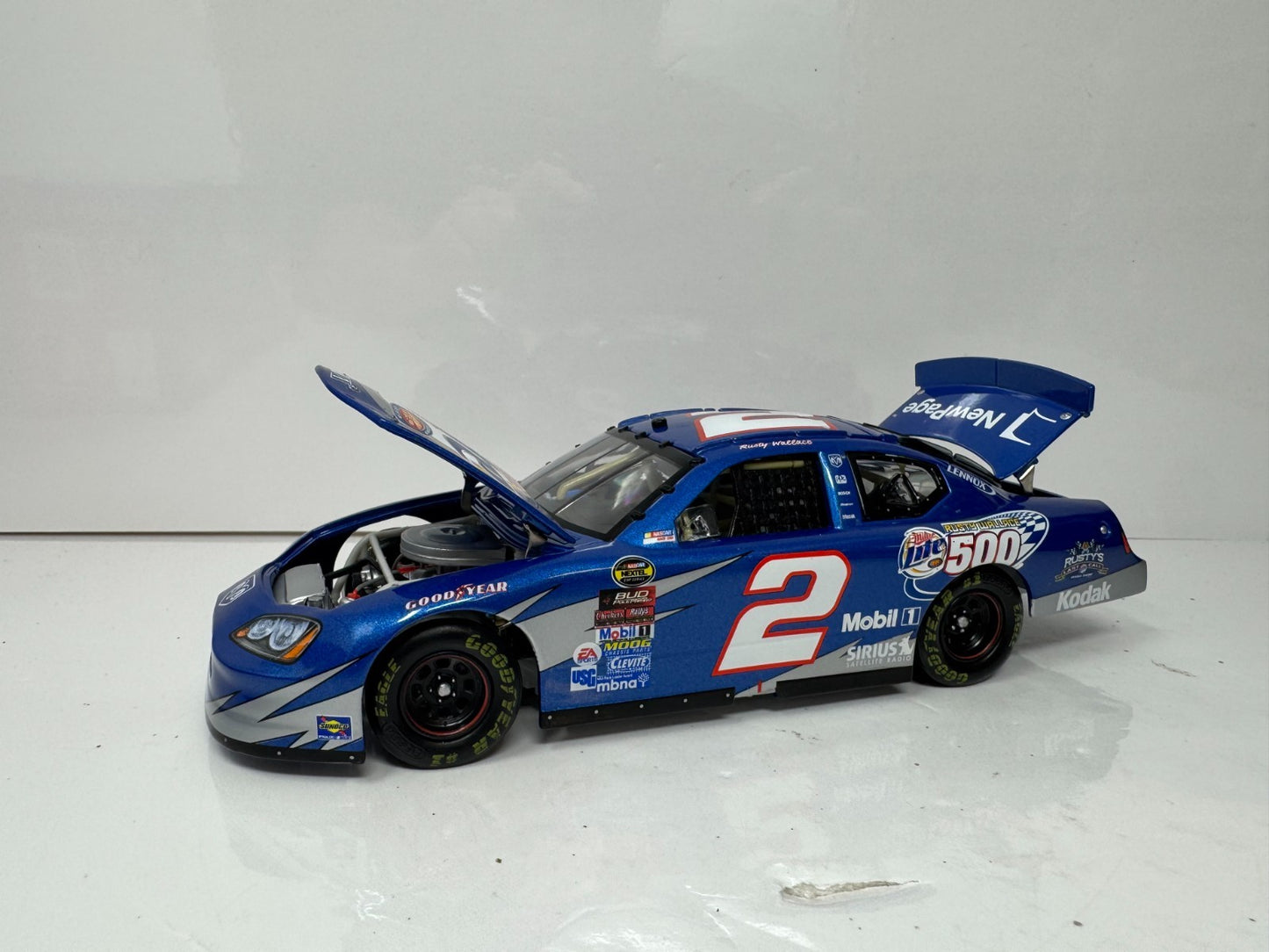 Action Nascar Rusty Wallace #2 Miller Rusty Wallace 500 2005 Charger 124 Diecast