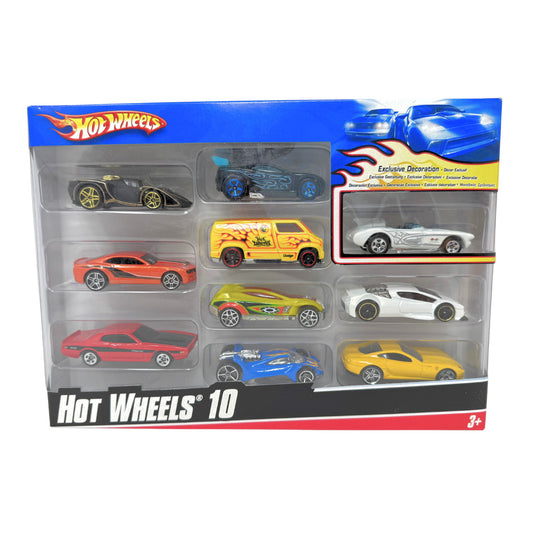 Hot Wheels 10-Car Gift Set with Exclusive Decoration Corvette SR-2 1:64 Diecast