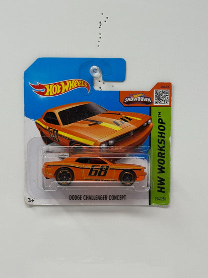 Hot Wheels Workshop Dodge Challenger Concept 1:64 Diecast Orange Short Card