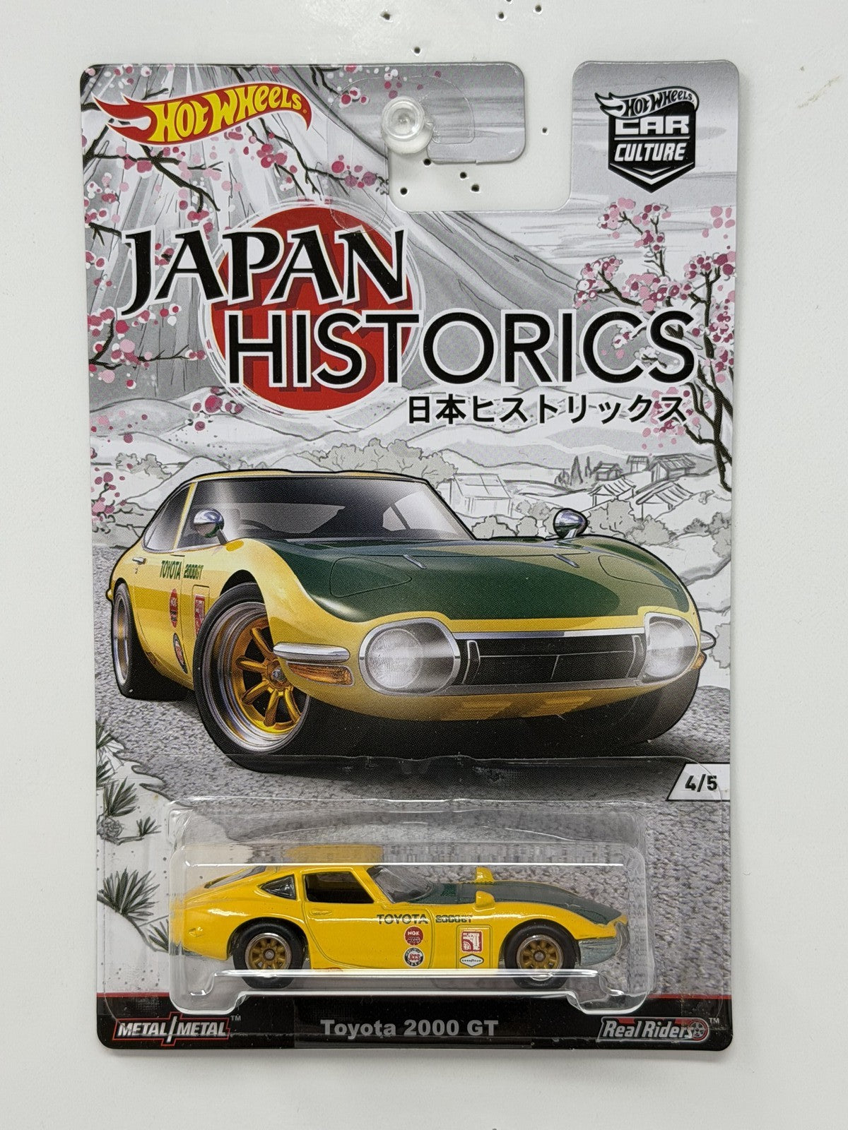 Hot Wheels Japan Historics Toyota 2000 GT 1:64 Diecast Real Riders