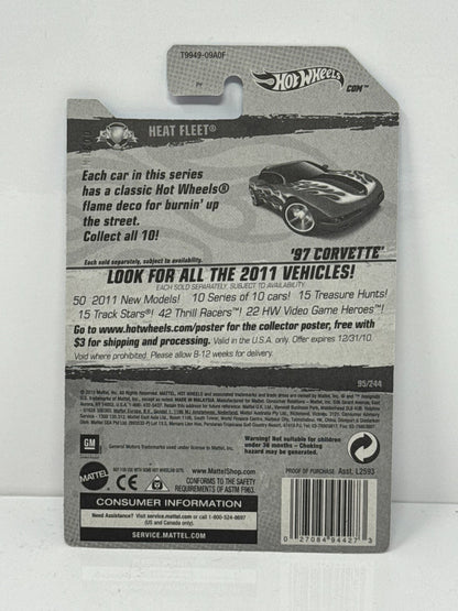 Hot Wheels Heat Fleet 1997 Chevy Corvette 1:64 Diecast Factory Sealed