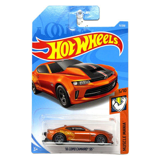 Hot Wheels Muscle Mania 2018 Chevrolet COPO Camaro SS 1:64 Diecast Orange