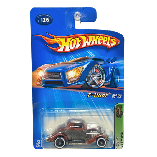 Hot Wheels T-Hunt 1934 3-Window 1:64 Diecast Real Riders