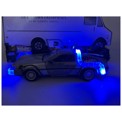 Jada Back to the Future 40th Anniv. Time Machine w/ Truck Packaging 1:24 Diecast