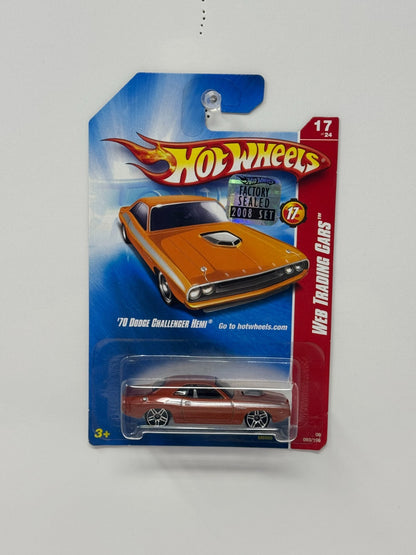 Hot Wheels Web Trading Cars 1970 Dodge Challenger Hemi 1:64 Diecast Bronze