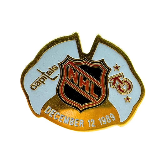 Washington Capitals vs Khimik Voskresensk December 12 1989 NHL Hockey Lapel Pin