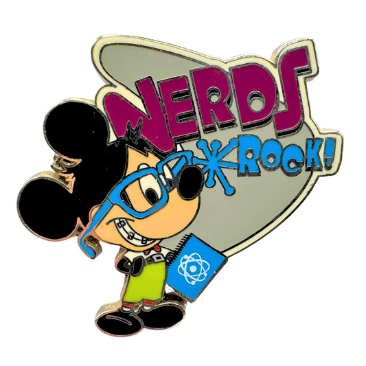 Disney Mickey Mouse Nerds Rock! Hip Lanyard Starter Trading Pin DC2S1