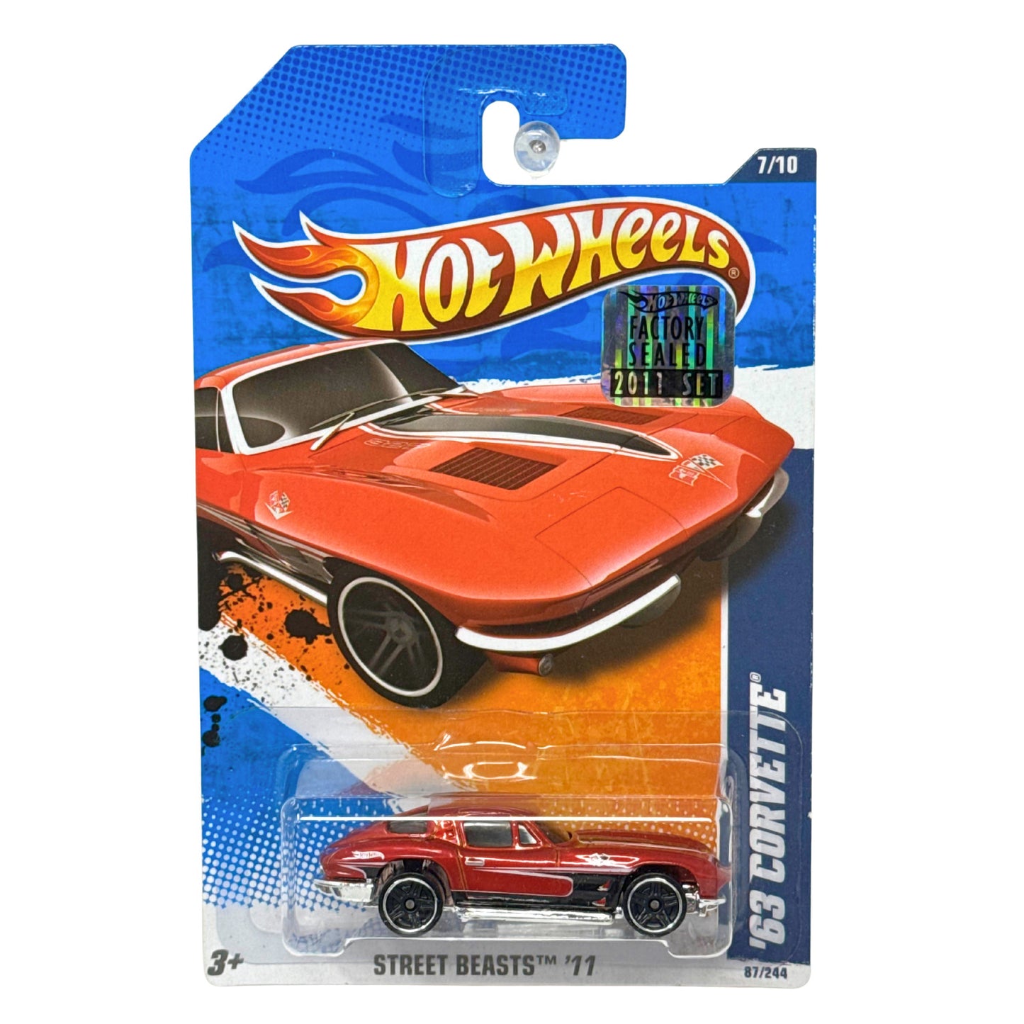 Hot Wheels Street Beasts 1963 Chevy Corvette 1:64 Diecast Factory Sealed